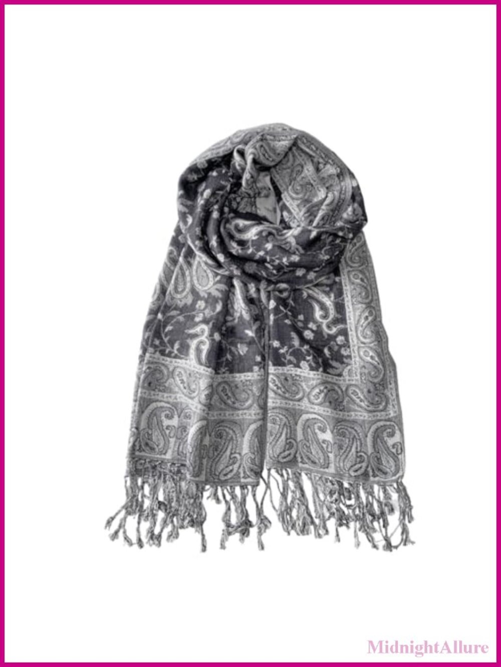 Reversible Pashmina Wrap Scarf Viscose Cotton Shawl Fringe